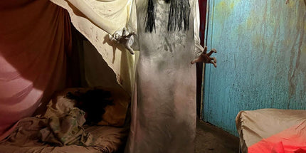70.9in. Motion-Activated Animatronic Lurching Woman | 70.9In. Lurching Woman, Motion-Activated Lights and Sound, Indoor or Outdoor Creepy Decoration