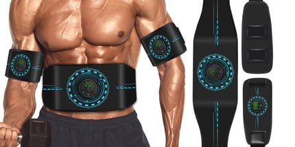 ABS Stimulator Muscle Toner, AB Machine for Abdomen/Arm/Leg, Muscle Stimulator for Muscle Growth, Ab Toning Belt Muscle Stimulator for Men and Women 3 Pack