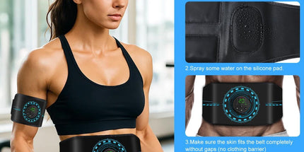 ABS Stimulator Muscle Toner, AB Machine for Abdomen/Arm/Leg, Muscle Stimulator for Muscle Growth, Ab Toning Belt Muscle Stimulator for Men and Women 3 Pack