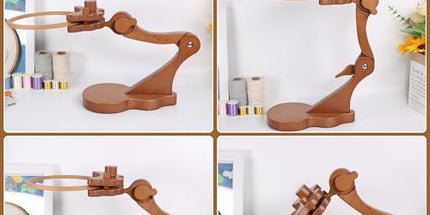 Embroidery Stand Beech Wood Violin Base Clamp Cross Stitch Holder Adjustable Height and Angle, Stable Violin-Shaped Base, Universal Clamp Fits Most Hoops, Premium Beech Wood Construction Tyack eCommerce Solutions