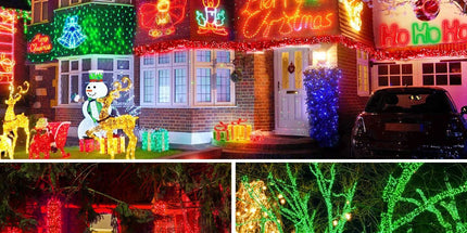 LED White Christmas Lights Outdoor, String Lights Plug in | Extendable, 8 Modes Christmas Tree Light, Timer, Durable, for Room Garden Patio Porch Wedding Christmas Halloween Decoration - Red & Green - Size 100m 1000-LED Light String with 3m Extension Cabl