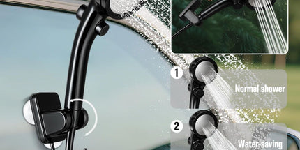 Portable Camping Shower, 6000mAh Rechargeable Outdoor Shower Pump 4 Spray Modes & Speeds, Ipx7 Waterproof, LED Display, Portable Shower for Camping, Car & Pet - Gray - Size 5.3-gallon bucket and spray gun Tyack eCommerce Solutions