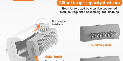 Pet Grooming Vacuum Dog Grooming Vacuum Cat Hair Removal Tool Slicker Brush Set