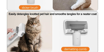 Pet Grooming Vacuum Dog Grooming Vacuum Cat Hair Removal Tool Slicker Brush Set
