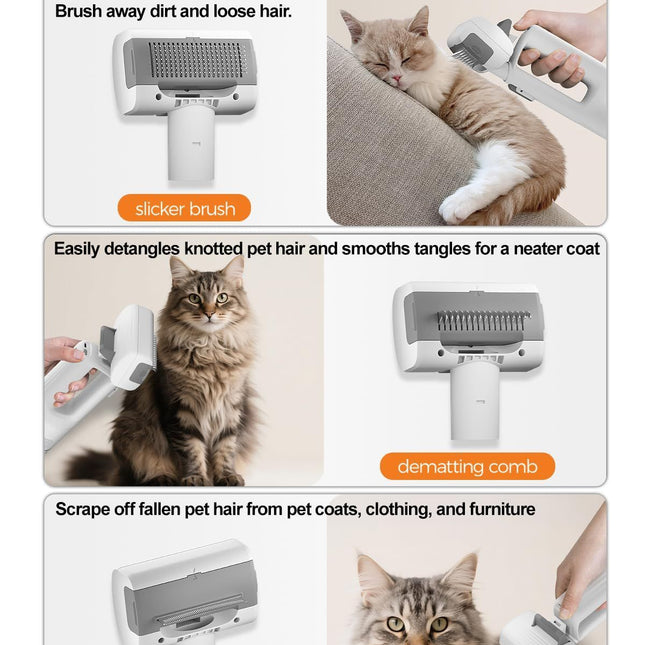 Pet Grooming Vacuum Dog Grooming Vacuum Cat Hair Removal Tool Slicker Brush Set