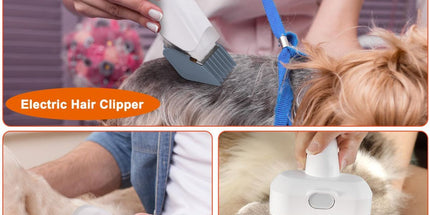 Dog Cat Grooming Vacuum Pet Scissors 6-In-1 Hair Removal Brush Pet Hair Adsorption
