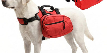Dog Harness Storage Bags For Dogs Pet Accessories Dog Outdoor Gear High-Quality - Red - Size L