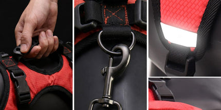 Dog Harness Storage Bags For Dogs Pet Accessories Dog Outdoor Gear High-Quality - Red - Size M