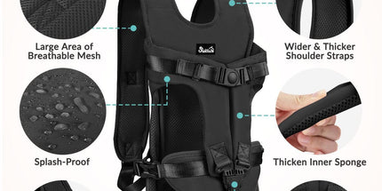 Dog Harness Storage Bags For Dogs Pet Accessories Dog Outdoor Gear High-Quality - Black - Size L