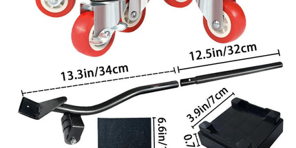 Large Furniture-Dolly-Furniture-Movers with-5-Wheels, Furniture Sliders Lifters Tool Set for Moving Heavy Duty, Furniture Dollies - Black-red Tyack eCommerce Solutions