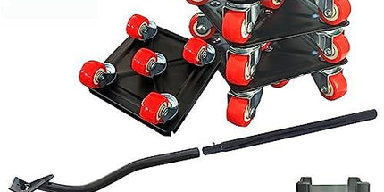 Small Furniture-Dolly-Furniture-Movers with-5-Wheels, Furniture Sliders Lifters Tool Set for Moving Heavy Duty, Furniture Dollies - Black-red Tyack eCommerce Solutions