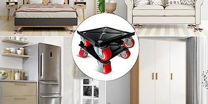 Small Furniture-Dolly-Furniture-Movers with-5-Wheels, Furniture Sliders Lifters Tool Set for Moving Heavy Duty, Furniture Dollies - Black-red Tyack eCommerce Solutions