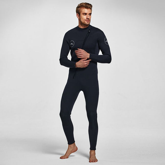 3MM Men's Full Wetsuit – 4-Way Stretch, UPF 50+, Thermal & Scratch Resistant for Diving & Surfing - Blue - Size XXL