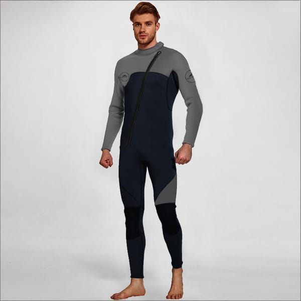 3MM Men's Full Wetsuit – 4-Way Stretch, UPF 50+, Thermal & Scratch Resistant for Diving & Surfing - Blue - Size XXL