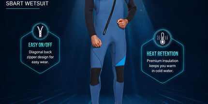 3MM Men's Full Wetsuit – 4-Way Stretch, UPF 50+, Thermal & Scratch Resistant for Diving & Surfing - Gray - Size XXL