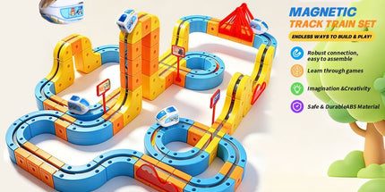 Magnetic Electric Train Set for Kids Ages 3-8, 100PCS Flexible Track Building Toy with Motorized Train, STEM Gift for Boys and Girls Tyack eCommerce Solutions