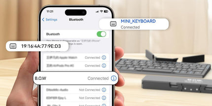 Foldable Bluetooth Keyboard with Magnetic Stand,Aluminum Alloy Mini Quiet Folding Portable Lightweight Travel Rechargeable Pocket for Tablet,iPad, Phones - Black - Size 20.25*8.92cm Tyack eCommerce Solutions
