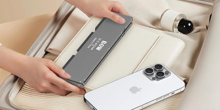 Foldable Bluetooth Keyboard with Magnetic Stand,Aluminum Alloy Mini Quiet Folding Portable Lightweight Travel Rechargeable Pocket for Tablet,iPad, Phones - Black - Size 20.25*8.92cm Tyack eCommerce Solutions