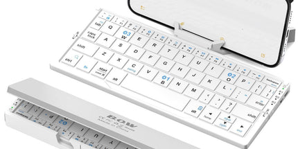 Foldable Bluetooth Keyboard with Magnetic Stand,Aluminum Alloy Mini Quiet Folding Portable Lightweight Travel Rechargeable Pocket for Tablet,iPad, Phones - Black - Size 20.25*8.92cm Tyack eCommerce Solutions