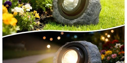 2Pack Solar Rock Lights Outdoor – Ash Gray Garden Stone Spotlights with IP65 Waterproof LED, Switchable Warm & Cool White, Auto On/Off for Pathway, Walkway, Yard & Patio(gray) Tyack eCommerce Solutions