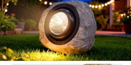 4Pack Solar Rock Lights Outdoor – Ash Gray Garden Stone Spotlights with IP65 Waterproof LED, Switchable Warm & Cool White, Auto On/Off for Pathway, Walkway, Yard & Patio(gray) Tyack eCommerce Solutions