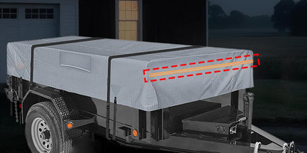 7*14 Heavy Duty RV & Trailer Cover, Travel Trailer Toy Hauler & Camper Cover 420D Dust and UV Protection with Tongue Jack Protection Windproof Straps(gray) Tyack eCommerce Solutions