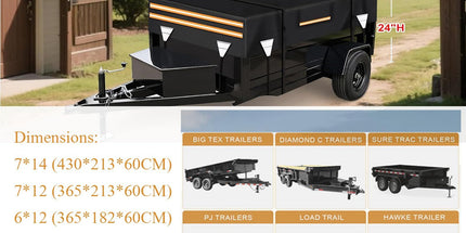 5*10 Heavy Duty RV & Trailer Cover, Travel Trailer Toy Hauler & Camper Cover 420D Dust and UV Protection with Tongue Jack Protection Windproof Straps(gray) Tyack eCommerce Solutions