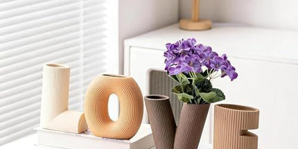 Love Vase 4-Piece Ceramic Vase Set – Stylish Floral Decorative Vases for Entryway, Table Centerpiece & Home Décor(Beige, Light Taupe, Dark Brown) Tyack eCommerce Solutions