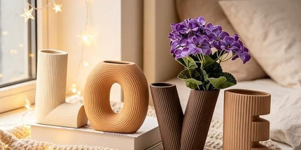 Love Vase 4-Piece Ceramic Vase Set – Stylish Floral Decorative Vases for Entryway, Table Centerpiece & Home Décor(Beige, Light Taupe, Dark Brown) Tyack eCommerce Solutions