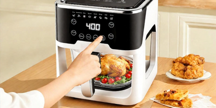 6.0QT Glass Air Fryer with Touchscreen Control – 1500W, Power-Off & Overheat Protection, Adjustable Time & Temperature, 360° Air Circulation, Dishwasher Safe & Easy Clean(white) Tyack eCommerce Solutions