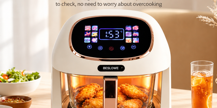 360° Panoramic Air Fryer for Effortless, Visible Healthy Cooking at Home (white) Tyack eCommerce Solutions