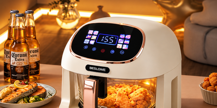 360° Panoramic Air Fryer for Effortless, Visible Healthy Cooking at Home (white) Tyack eCommerce Solutions