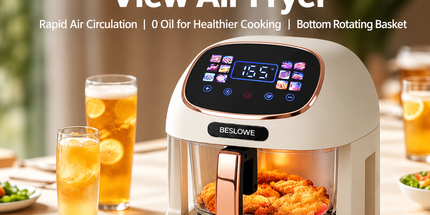 360° Panoramic Air Fryer for Effortless, Visible Healthy Cooking at Home (white) Tyack eCommerce Solutions
