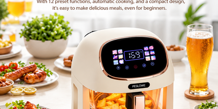 360° Panoramic Air Fryer for Effortless, Visible Healthy Cooking at Home (white) Tyack eCommerce Solutions