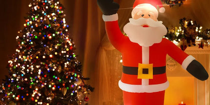 8Ft Tall Inflatable Santa Claus With 9 Led Lights