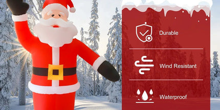 8Ft Tall Inflatable Santa Claus With 9 Led Lights