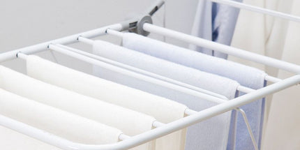 Floor-Standing Folding Wing-Shaped Drying Rack-White
