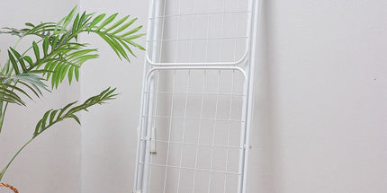 Large Double-Wing Floor-Standing Folding Clothes Drying Rack-White