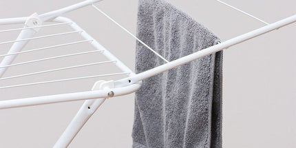 Large Double-Wing Floor-Standing Folding Clothes Drying Rack-White