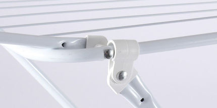 Large Double-Wing Floor-Standing Folding Clothes Drying Rack-White