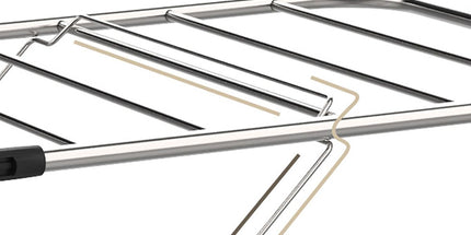 Stainless Steel Floor-Standing Folding Wing-Shaped Drying Rack-Silver
