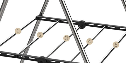 Stainless Steel Floor-Standing Folding Wing-Shaped Drying Rack-Silver