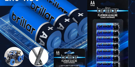 24 Pcs Brillar AA Platinum Alkaline Batteries