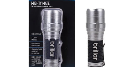 Brillar Mighty Mate Flashlight - 300 Lumen Battery Torch