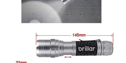 Brillar Mighty Mate Flashlight - 300 Lumen Battery Torch