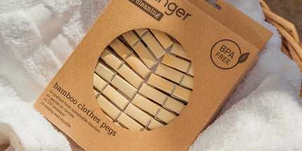 50 Pcs Eco Bamboo Clothes Pegs