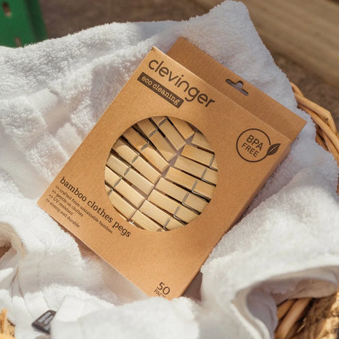 50pc Eco Bamboo Clothes Pegs