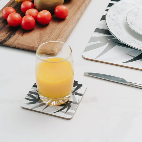 4pc Clevinger MDF Coasters Bamboo