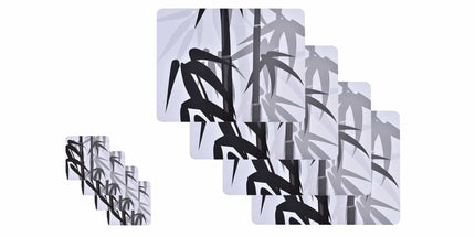 8 Pcs Clevinger MDF Placemats and Coasters Bamboo