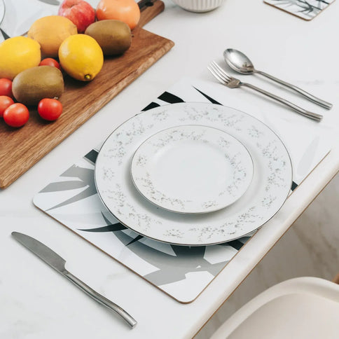 8pc Clevinger MDF Placemats & Coasters Bamboo